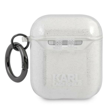 Airpods Dėklas Karl Lagerfeld KLA2UKHGS AirPods cover Sidabrinis Glitter Karl`s Head 1 Airpods Dėklas Karl Lagerfeld KLA2UKHGS AirPods cover Sidabrinis Glitter Karl`s Head 1