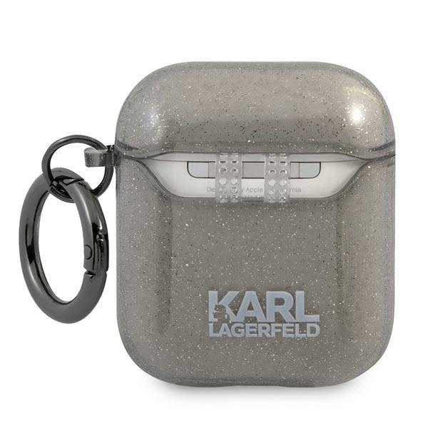 Airpods Dėklas Karl Lagerfeld KLA2UKHGK AirPods cover Juodas Glitter Karl`s Head 1 Airpods Dėklas Karl Lagerfeld KLA2UKHGK AirPods cover Juodas Glitter Karl`s Head 1