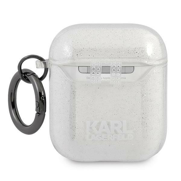 Airpods Dėklas Karl Lagerfeld KLA2UKHGS AirPods cover Sidabrinis Glitter Karl`s Head 1 Airpods Dėklas Karl Lagerfeld KLA2UKHGS AirPods cover Sidabrinis Glitter Karl`s Head 1