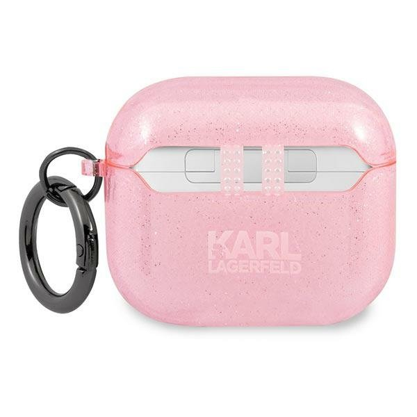 Airpods Dėklas Karl Lagerfeld KLA3UKHGP AirPods 3 cover Rožinis Glitter Karl`s Head 1 Airpods Dėklas Karl Lagerfeld KLA3UKHGP AirPods 3 cover Rožinis Glitter Karl`s Head 1