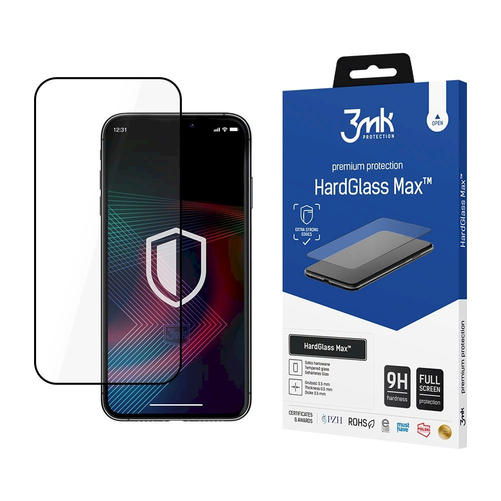 9H 3mk HardGlass Max™ Apsauginis stiklas iPhone 14 Pro Max 9H 3mk HardGlass Max™ Apsauginis stiklas iPhone 14 Pro Max