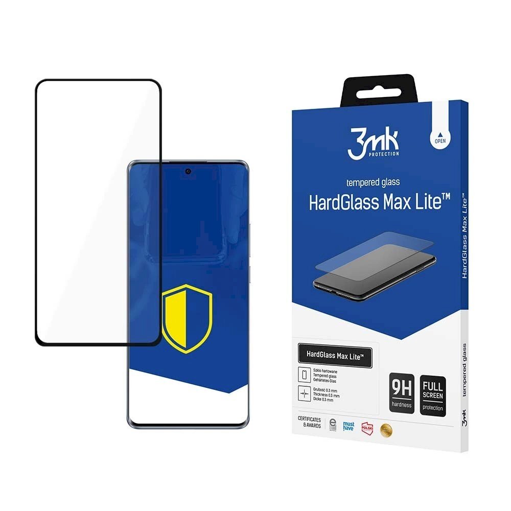 9H 3mk HardGlass Max Lite™ Apsauginis stiklas Oppo Reno 10 / 10 Pro 9H 3mk HardGlass Max Lite™ Apsauginis stiklas Oppo Reno 10 / 10 Pro