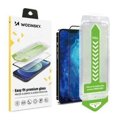 Apsuginis stiklas 9H iPhone 15 Plus Wozinsky Premium Glass - Juodas Apsuginis stiklas 9H iPhone 15 Plus Wozinsky Premium Glass - Juodas