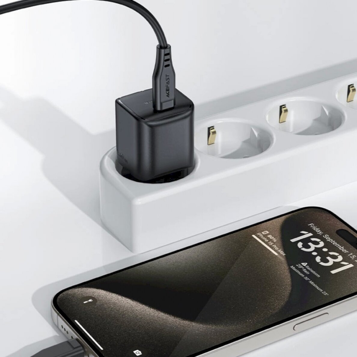 Acefast A73 Mini PD 20W GaN USB-C wall Įkroviklis - Juodas 1 Acefast A73 Mini PD 20W GaN USB-C wall Įkroviklis - Juodas 1