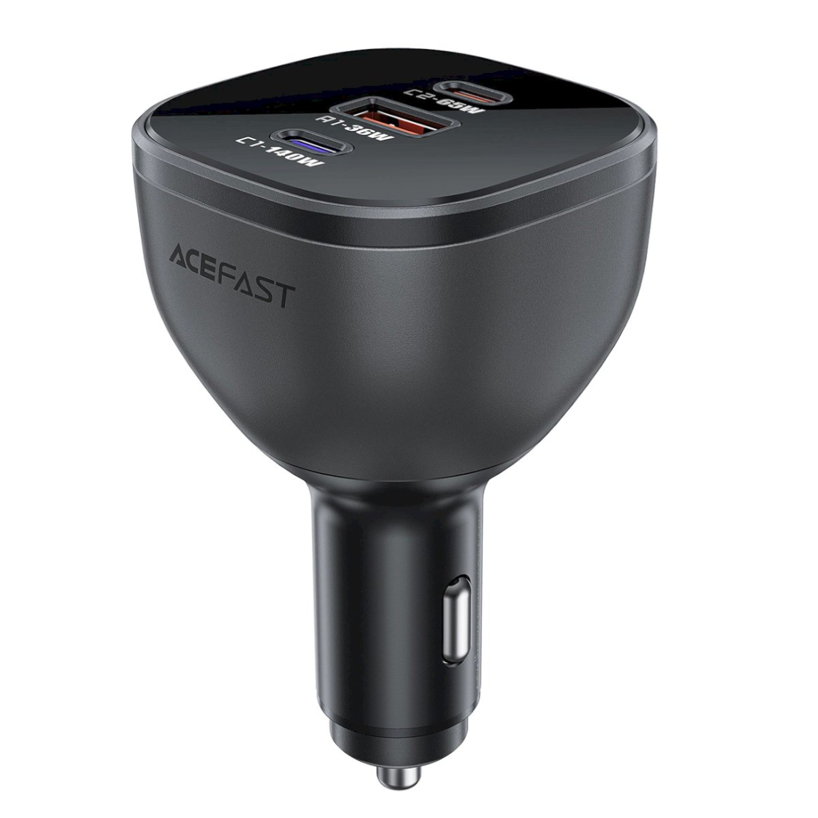 Acefast B14 165W automobilinis įkroviklis 2x USB-C + 1x USB-A – juodas
