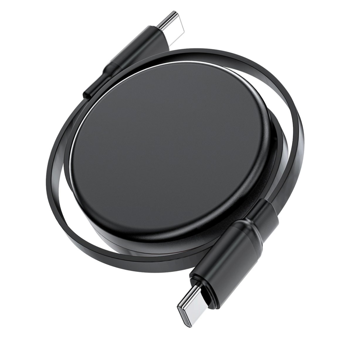 Acefast C13-03 USB-C / USB-C 60W ištraukiamas kabelis – juodas 3