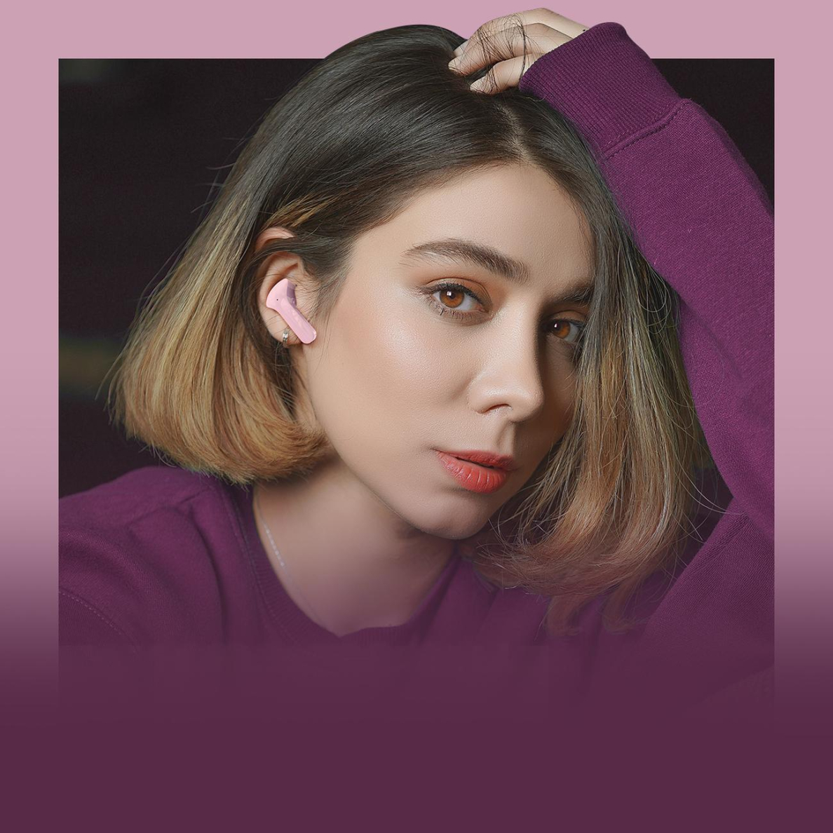 Ausinės Acefast in -ear wireless headphones TWS Bluetooth Rožinės (T6 pink lotus) 5 Ausinės Acefast in -ear wireless headphones TWS Bluetooth Rožinės (T6 pink lotus) 5