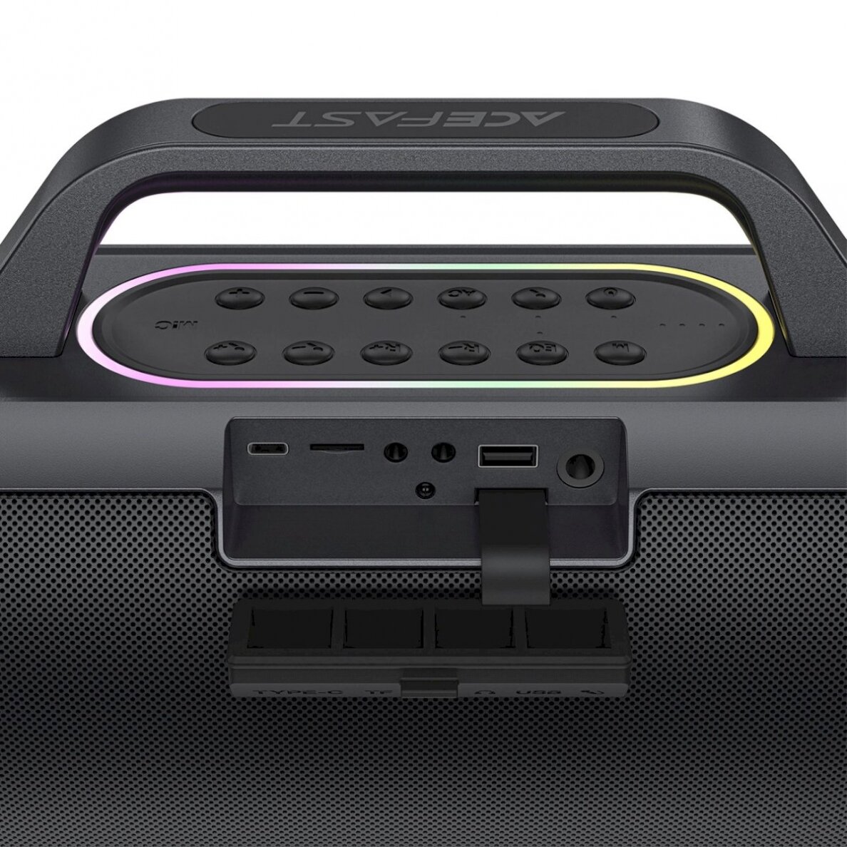 Acefast K1 belaidė karaoke kolonėlė su 2 mikrofonais – juoda 14 Acefast K1 belaidė karaoke kolonėlė su 2 mikrofonais – juoda 14