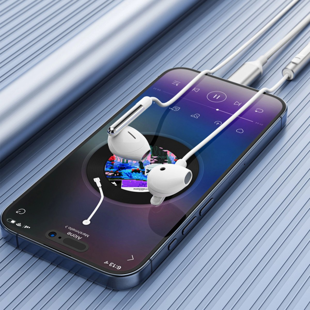 Acefast L3 laidinės USB-C ausinės su mikrofonu – baltos 5