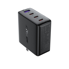 Acefast A96 PD100W GaN įkroviklis (3x USB-C + 1x USB-A), US kištukas – juodas