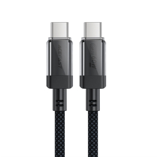 Acefast C12 USB-C / USB-C PD kabelis 60W 480Mb/s, nailoninis – juodas