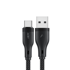 Acefast C8-04 USB-A / USB-C 3A kabelis – juodas