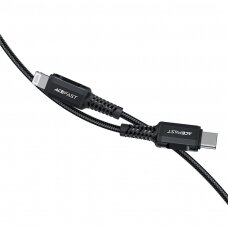 Kabelis Acefast MFI USB Type C - Lightning 1,8m, 30W, 3A Juodas (C4-01 C)