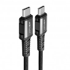 Kabelis Acefast USB Type C - USB Type C 1.2m, Juodas (C1-03)