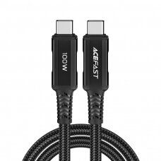 Kabelis Acefast USB Type C - USB Type C 2m, Juodas (C4-03)