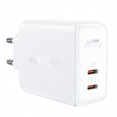 Acefast charger GaN USB Type C 50W, PD, QC 3.0, AFC, FCP Baltas (A29 white)