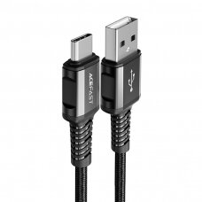 Kabelis Acefast USB - USB Type C 1.2m, 3A Juodas (C1-04)