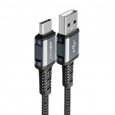 Kabelis Acefast USB - USB Type C 1.2m, 3A Pilkas (C1-04) NDRX65