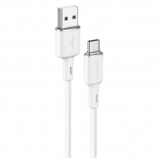 Kabelis Acefast USB - Type C 1.2m, 3A Baltas (C2-04)