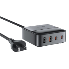 Acefast Z6 PD65W GaN įkrovimo stotelė (2x USB-C + 2x USB-A), US tipas – juodas
