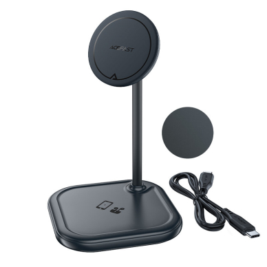 Acefast 15W Qi Wireless Charger for iPhone (with MagSafe) and Apple AirPods Stand Holder Magnetic Holder Pilkas (E6 gray) Acefast 15W Qi Wireless Charger for iPhone (with MagSafe) and Apple AirPods Stand Holder Magnetic Holder Pilkas (E6 gray)