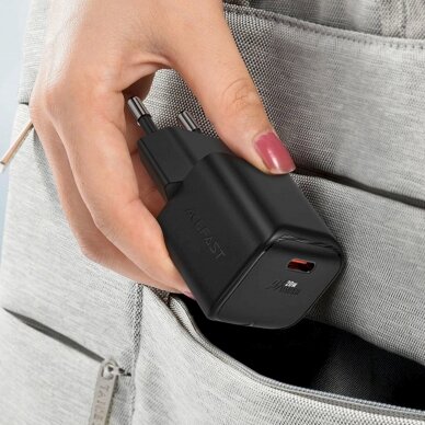 Acefast A73 Mini PD 20W GaN USB-C wall Įkroviklis - Juodas 2 Acefast A73 Mini PD 20W GaN USB-C wall Įkroviklis - Juodas 2