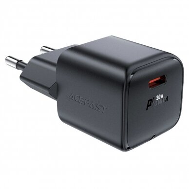 Acefast A73 Mini PD 20W GaN USB-C wall Įkroviklis - Juodas Acefast A73 Mini PD 20W GaN USB-C wall Įkroviklis - Juodas