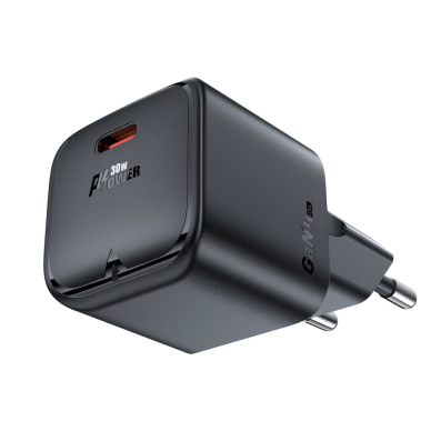 Acefast A77 Mini PD 30W GaN USB-C wall Įkroviklis - Juodas 1 Acefast A77 Mini PD 30W GaN USB-C wall Įkroviklis - Juodas 1