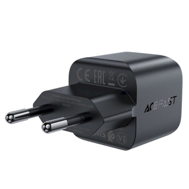 Acefast A77 Mini PD 30W GaN USB-C wall Įkroviklis - Juodas 2 Acefast A77 Mini PD 30W GaN USB-C wall Įkroviklis - Juodas 2