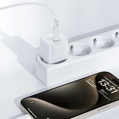 Acefast A77 Mini PD 30W GaN wall Įkroviklis + USB-C kabelis - baltas 4 Acefast A77 Mini PD 30W GaN wall Įkroviklis + USB-C kabelis - baltas 4