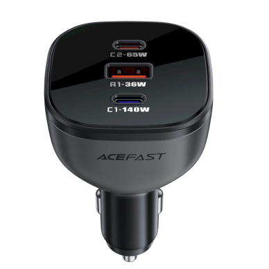 Acefast B14 165W automobilinis įkroviklis 2x USB-C + 1x USB-A – juodas 3