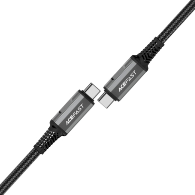 Acefast C1-09 USB-C / USB-C USB4 PD3.1 kabelis 5A 1 m – pilkai juodas 1