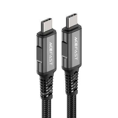 Acefast C1-09 USB-C / USB-C USB4 PD3.1 kabelis 5A 1 m – pilkai juodas 2