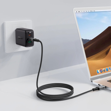 Acefast C1-09 USB-C / USB-C USB4 PD3.1 kabelis 5A 1 m – pilkai juodas 3