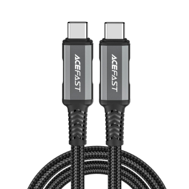 Acefast C1-09 USB-C / USB-C USB4 PD3.1 kabelis 5A 1 m – pilkai juodas