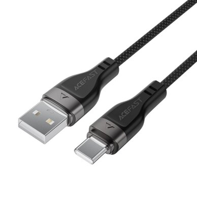 Krovimo kabelis Acefast C11-04 USB-A – USB-C 3 A 1.2 m magnetinis pintas – juodas 2 Krovimo kabelis Acefast C11-04 USB-A – USB-C 3 A 1.2 m magnetinis pintas – juodas 2