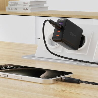 Krovimo kabelis Acefast C11-04 USB-A – USB-C 3 A 1.2 m magnetinis pintas – juodas 6 Krovimo kabelis Acefast C11-04 USB-A – USB-C 3 A 1.2 m magnetinis pintas – juodas 6