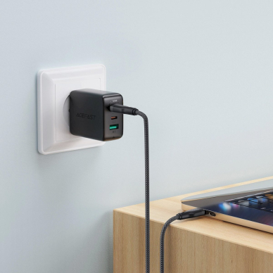 Acefast C8-03 USB-C / USB-C 60W 3A kabelis – juodas 5