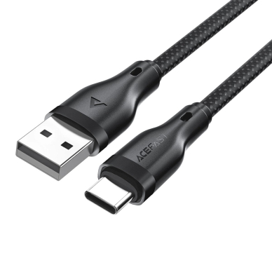 Acefast C8-04 USB-A / USB-C 3A kabelis – juodas 1