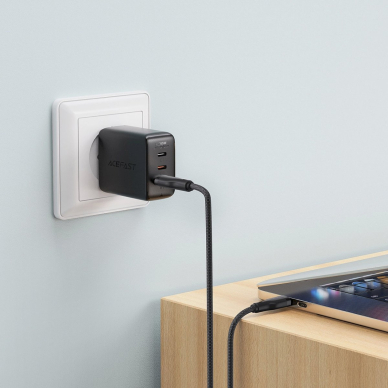 Acefast C8-04 USB-A / USB-C 3A kabelis – juodas 5
