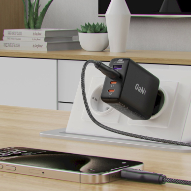 Acefast C8-04 USB-A / USB-C 3A kabelis – juodas 6