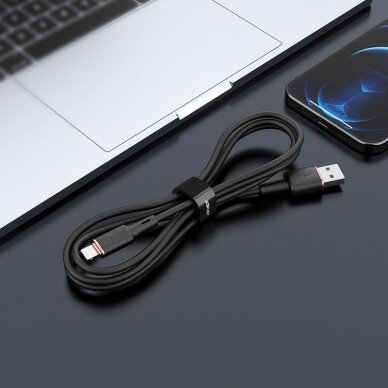 Kabelis Acefast MFI USB - Lightning 1.2m, 2.4A Juodas (C2-02) 3
