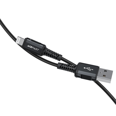 Kabelis Acefast MFI USB - Lightning 1,8m, 30W, 3A Juodas (C4-02 A) 3 Kabelis Acefast MFI USB - Lightning 1,8m, 30W, 3A Juodas (C4-02 A) 3