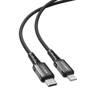 Kabelis Acefast MFI USB Type C - Lightning 1.2m Juodas (C1-01) 1 Kabelis Acefast MFI USB Type C - Lightning 1.2m Juodas (C1-01) 1