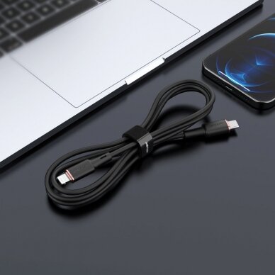 Kabelis Acefast MFI USB Type C - Lightning 1.2m, 30W, 3A Juodas (C2-01) 3
