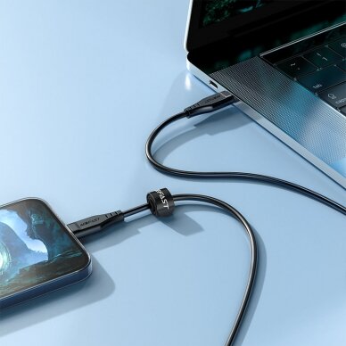 Kabelis Acefast MFI USB Type C - Lightning 1.2m, 30W, 3A Juodas (C3-01) 5