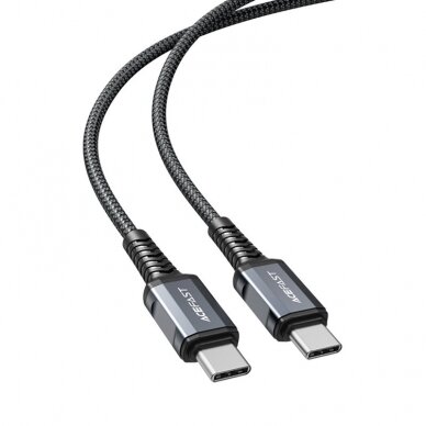 Kabelis Acefast USB Type C - USB Type C 1.2m, Pilkas (C1-03) 1