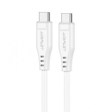 Kabelis Acefast USB Type C - USB Type C 1.2m, 60W (20V / 3A) Baltas (C3-03)