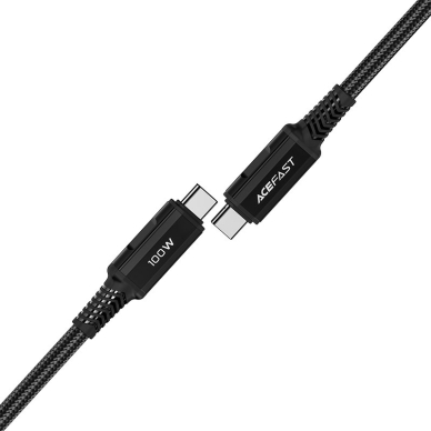 Kabelis Acefast USB Type C - USB Type C 2m, Juodas (C4-03) 2