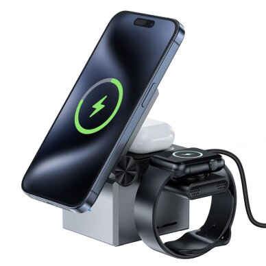 Acefast E18 3in1 indukcinis įkroviklis Rubiko kubo formos – juodas 2 Acefast E18 3in1 indukcinis įkroviklis Rubiko kubo formos – juodas 2